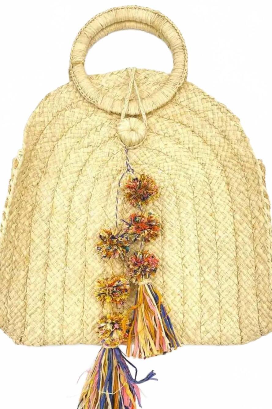 NEW SHEBOBO women's mission braided straw handbag in beige